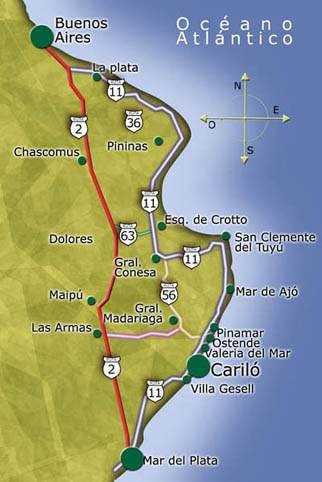 MAPA VILLA GESELL